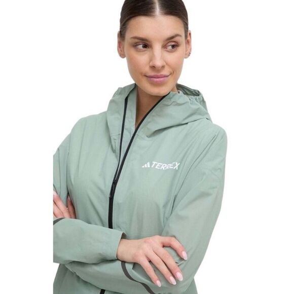 ADIDAS TERREX XPERIOR 2.5L LIGHT RAIN.RDY RAIN JACKET SILVER GREEN Size XL - Picture 7 of 10